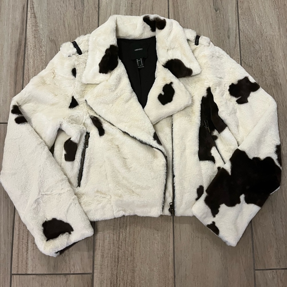 Cow Fur Moto Jacket